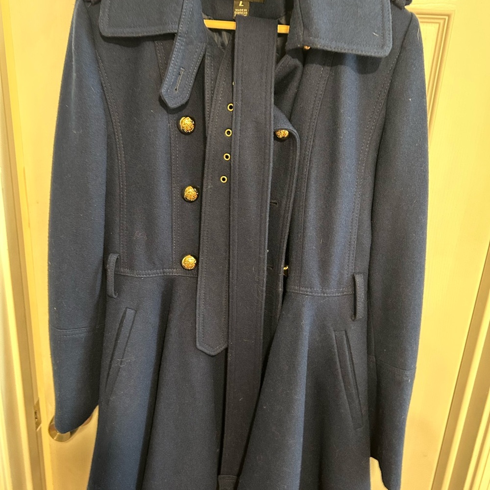 Miss Sixty Navy Coat with Gold Accents